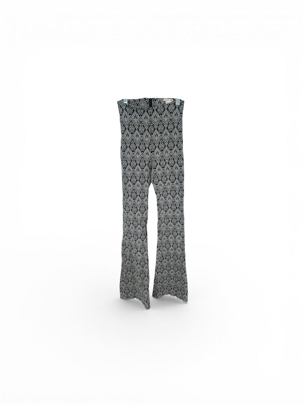 Womans Black & White Patterned Flare Pants